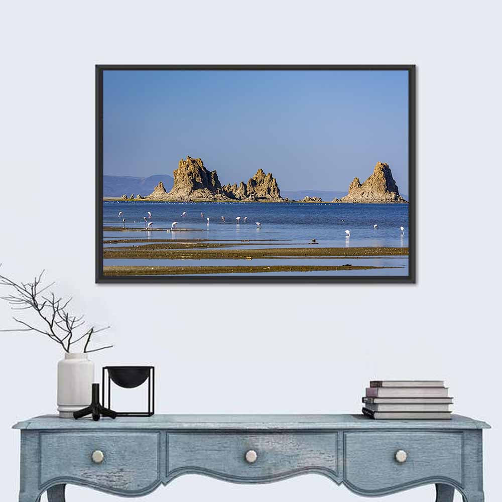 Mono Lake Tufa Islets Wall Art in a room, landscape