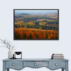 Finnish Autumn Landscape with Red-roofed House Wall Art