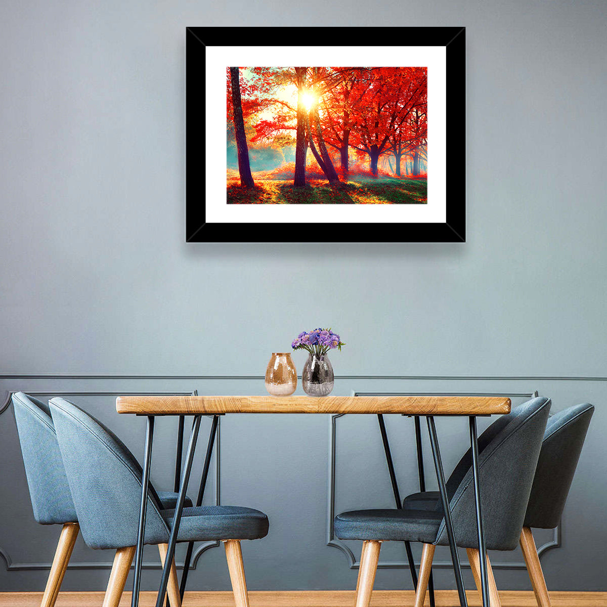 Autumn Park Sunrise Wall Art