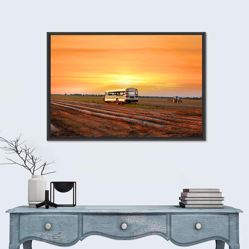 Indiana Farm Field at Golden Hour Wall Art