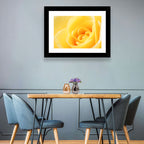 Soft-lit Yellow Rose Close-up Wall Art