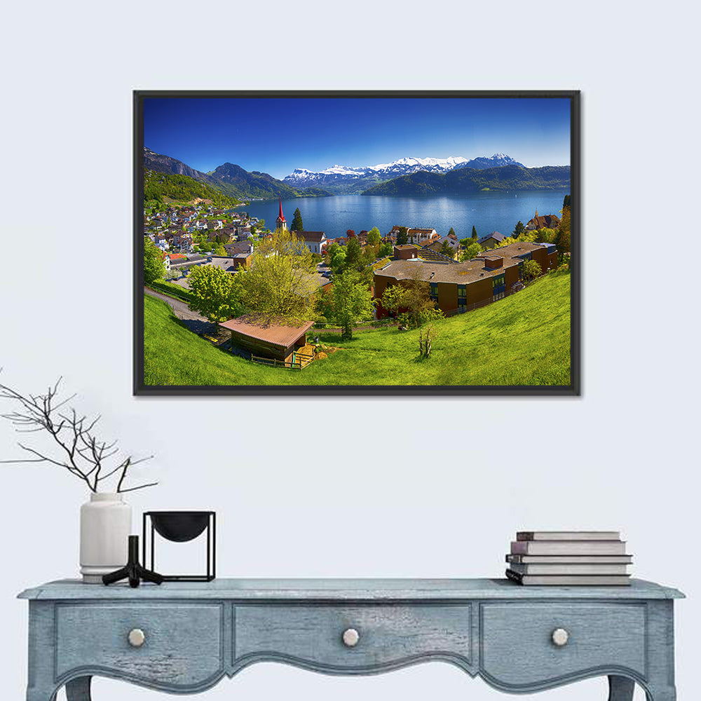 Lake Lucerne, Weggis Wall Art in a room, landscape