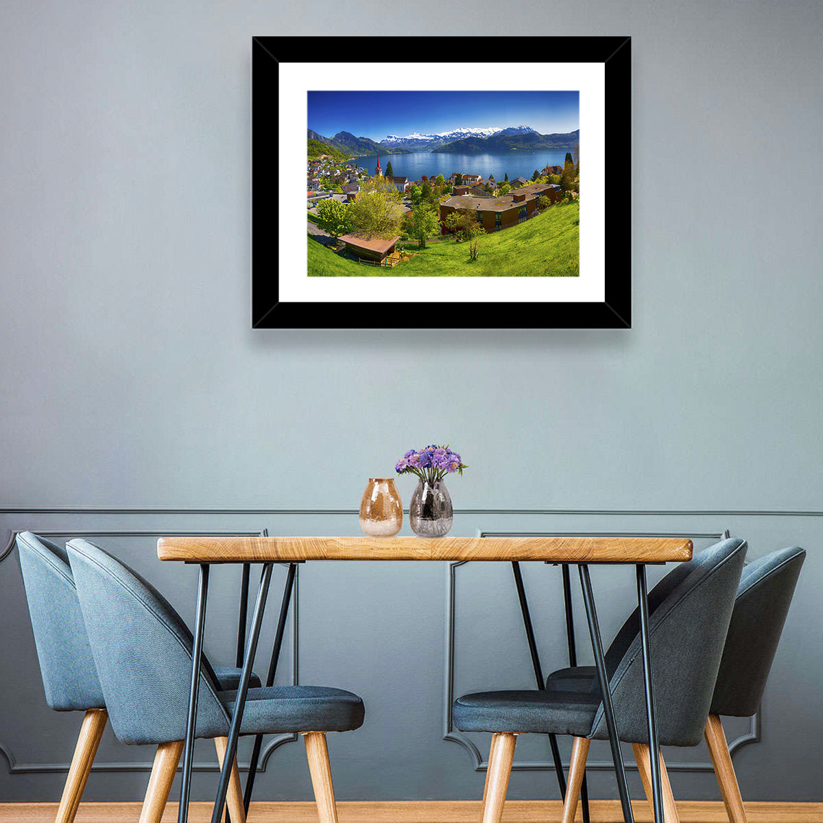 Lake Lucerne, Weggis Wall Art in a room, landscape
