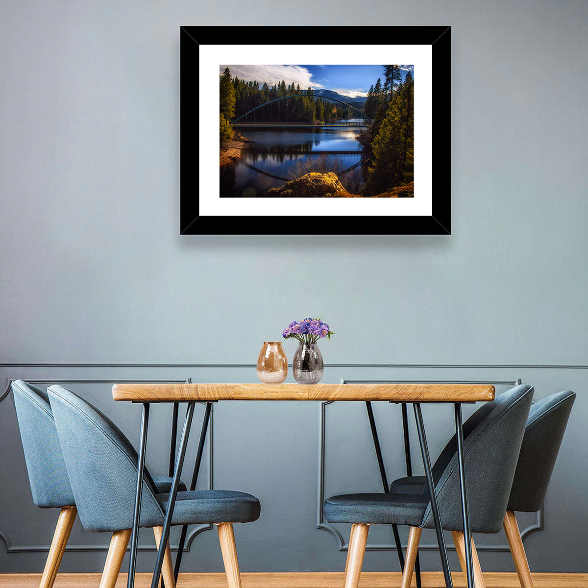 Wagon Creek Bridge Wall Art in a room, landscape