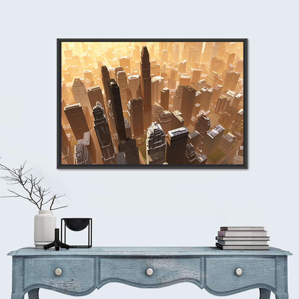 Arizona Skyscrapers at Golden Hour Wall Art