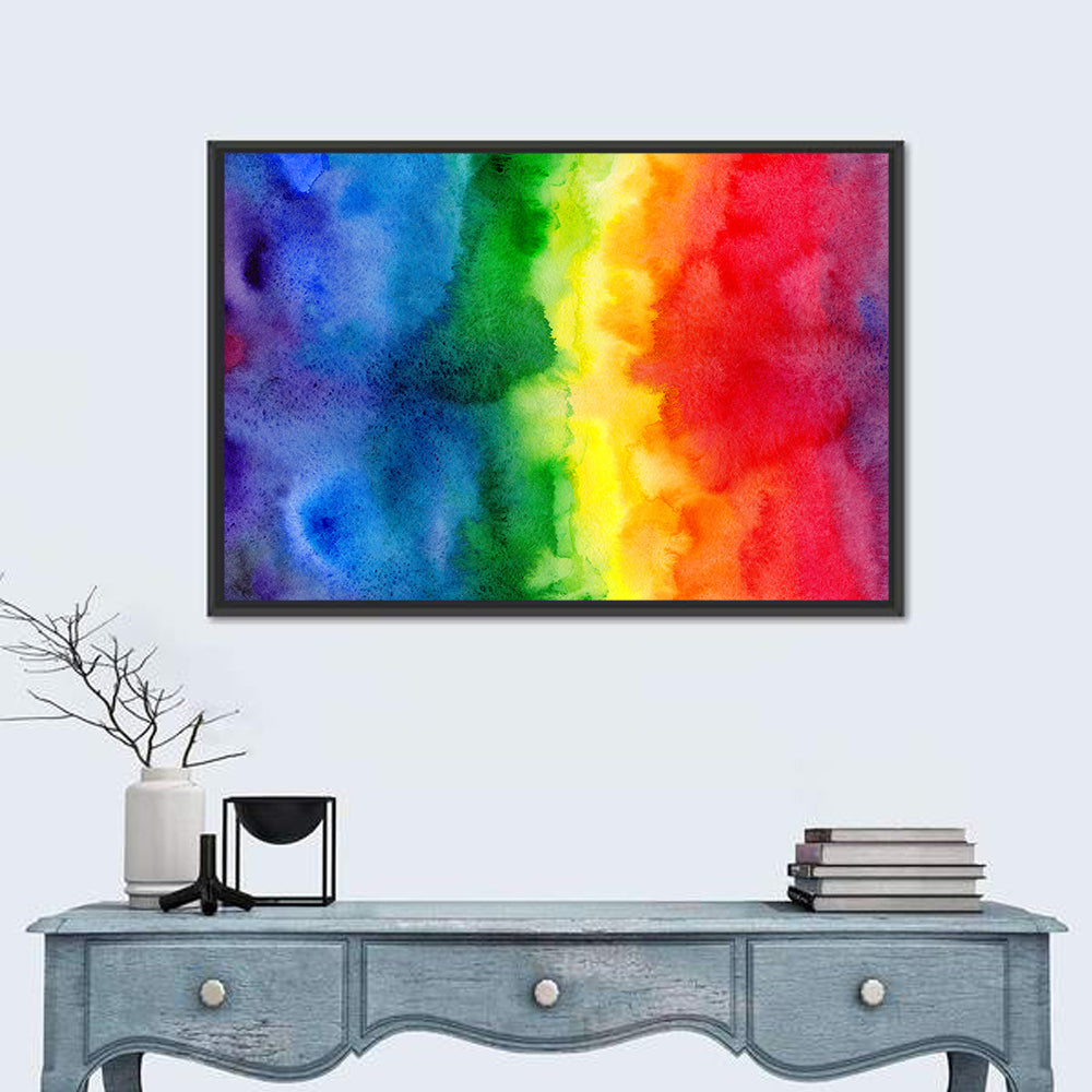 Watercolor Rainbow Gradient Wall Art
