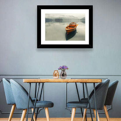Boat In Lake Bled Wall Art