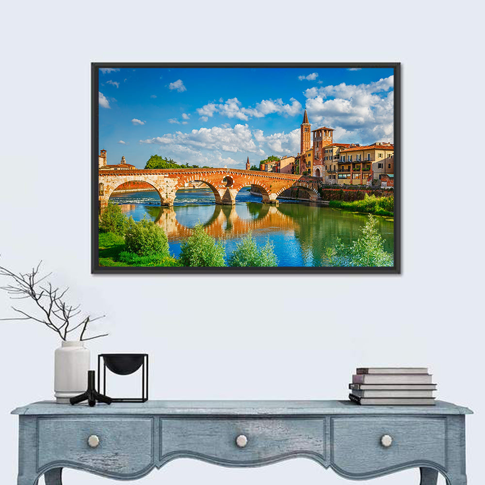 Ponte Pietra, Verona Wall Art in a room, landscape