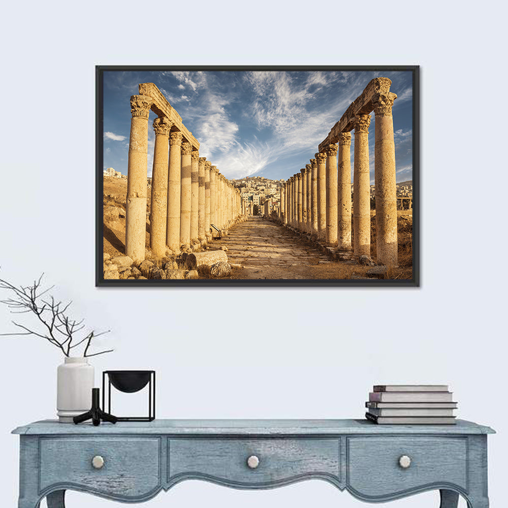 Cardo Maximus, Jerash Wall Art in a room, landscape