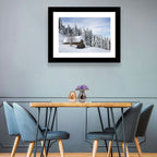 Snow Covered Alpine Cabin Wall Art