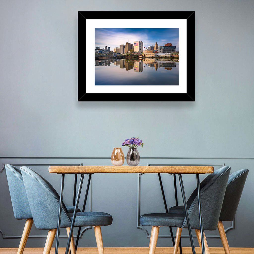 Newark Skyline Reflection Wall Art
