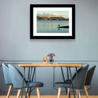 Lake Pleasant Fisherman Silhouette Wall Art