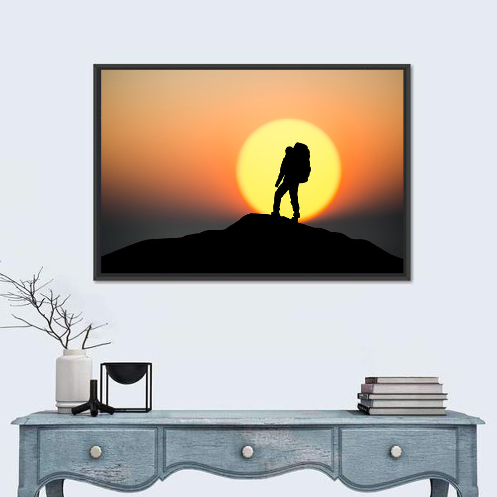 Summit Silhouette Wall Art in a room, landscape