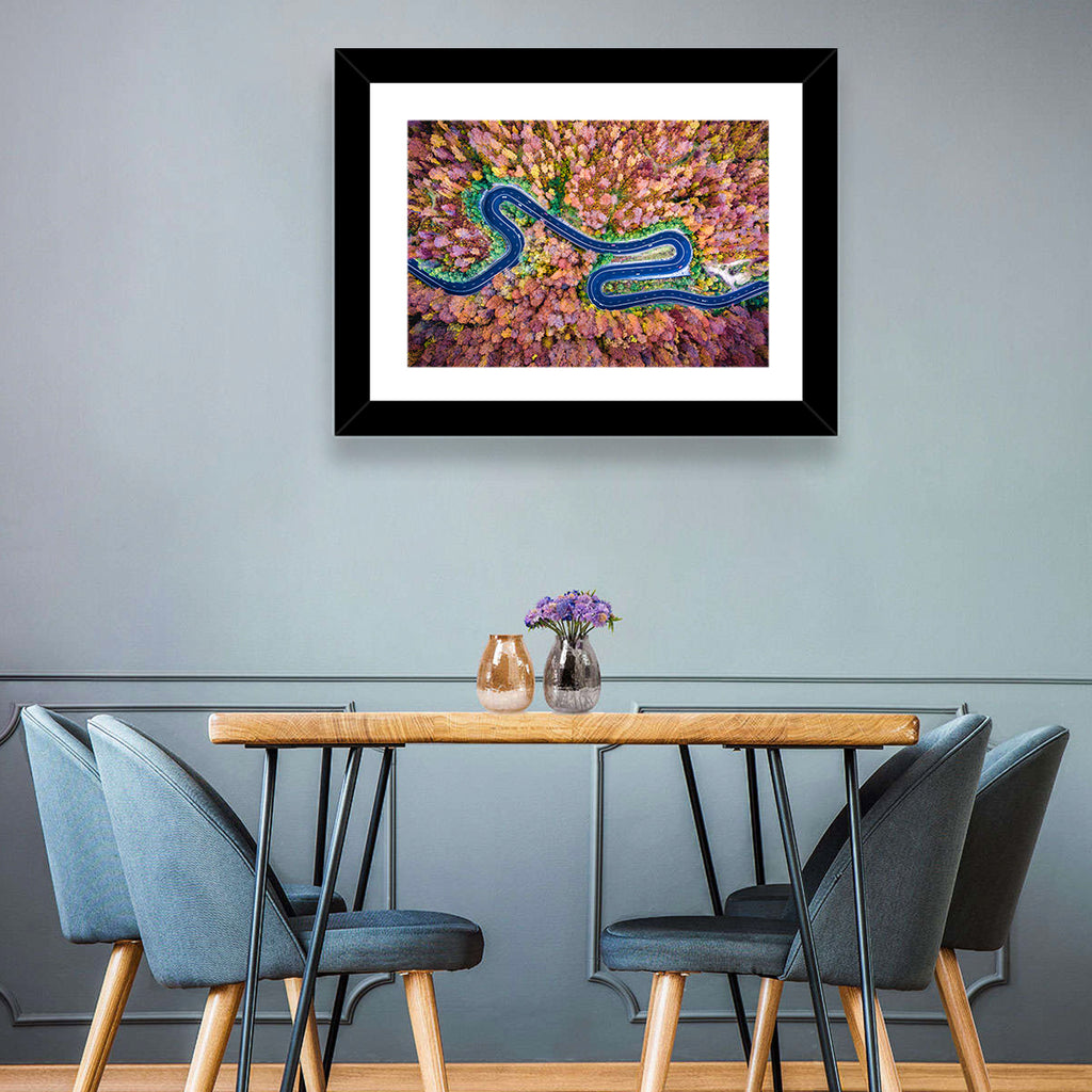 Aerial Winding Road Wall Art