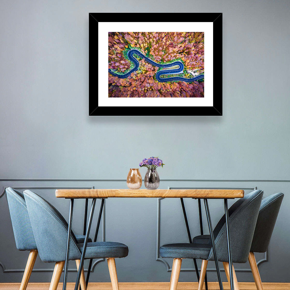 Aerial Winding Road Wall Art
