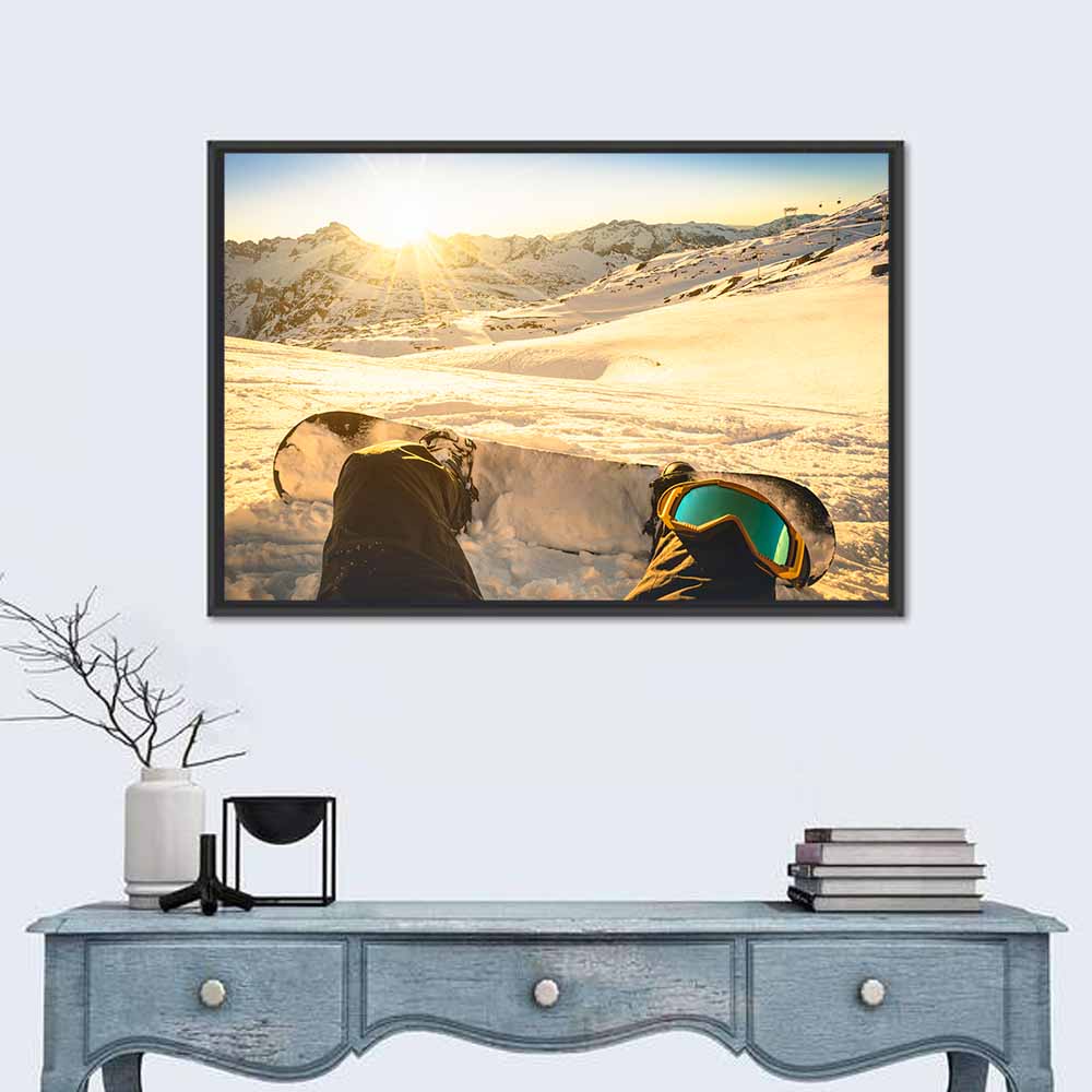 Snowboarder In Ski Resort Wall Art