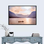 Lake Bohinj Canoe at Sunset Wall Art