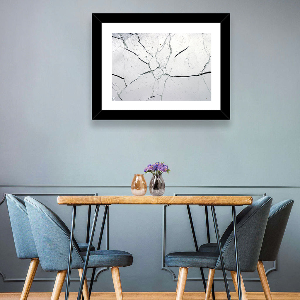 Fractured Glass Macro Study Wall Art