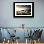 Golden Sunrise Coastal Road Wall Art