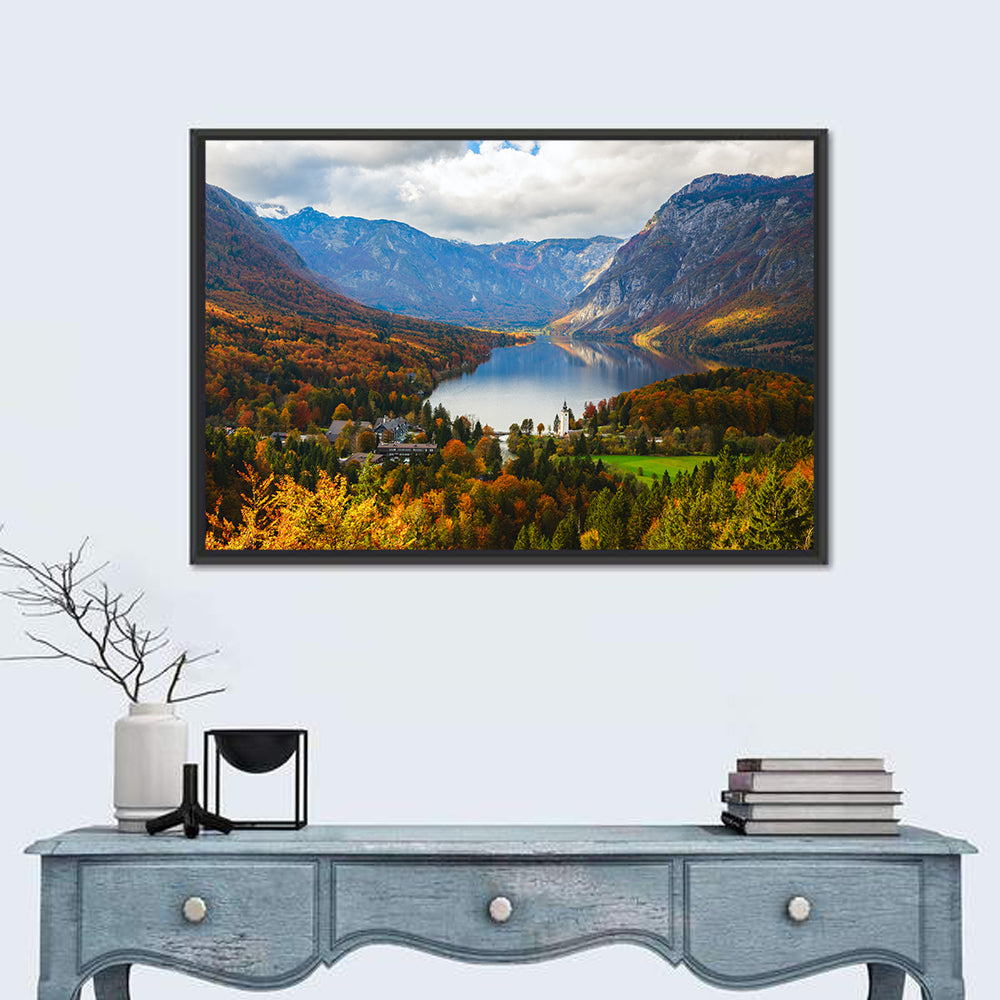 Lake Bohinj, Julian Alps Wall Art in a room, landscape