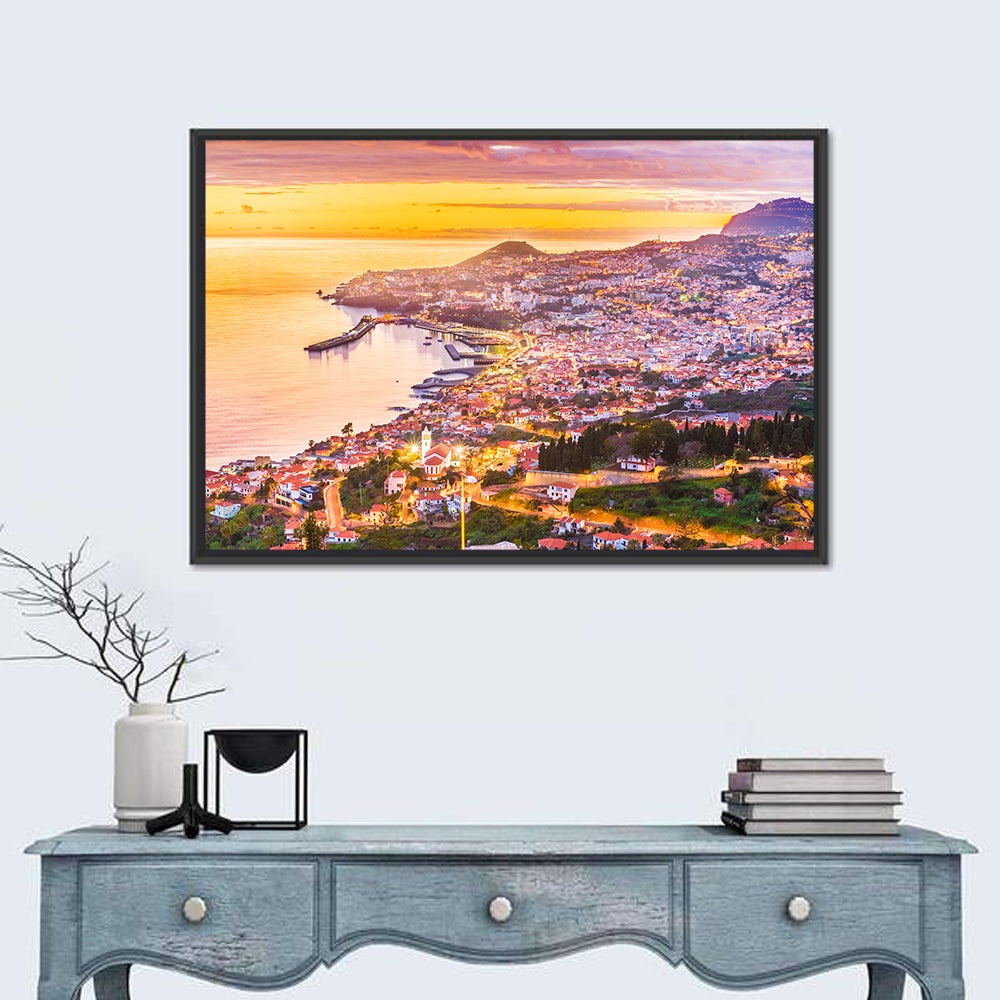 Funchal Harbor at Golden Hour Wall Art