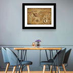 Retro Map with Biplane and Compass Wall Art