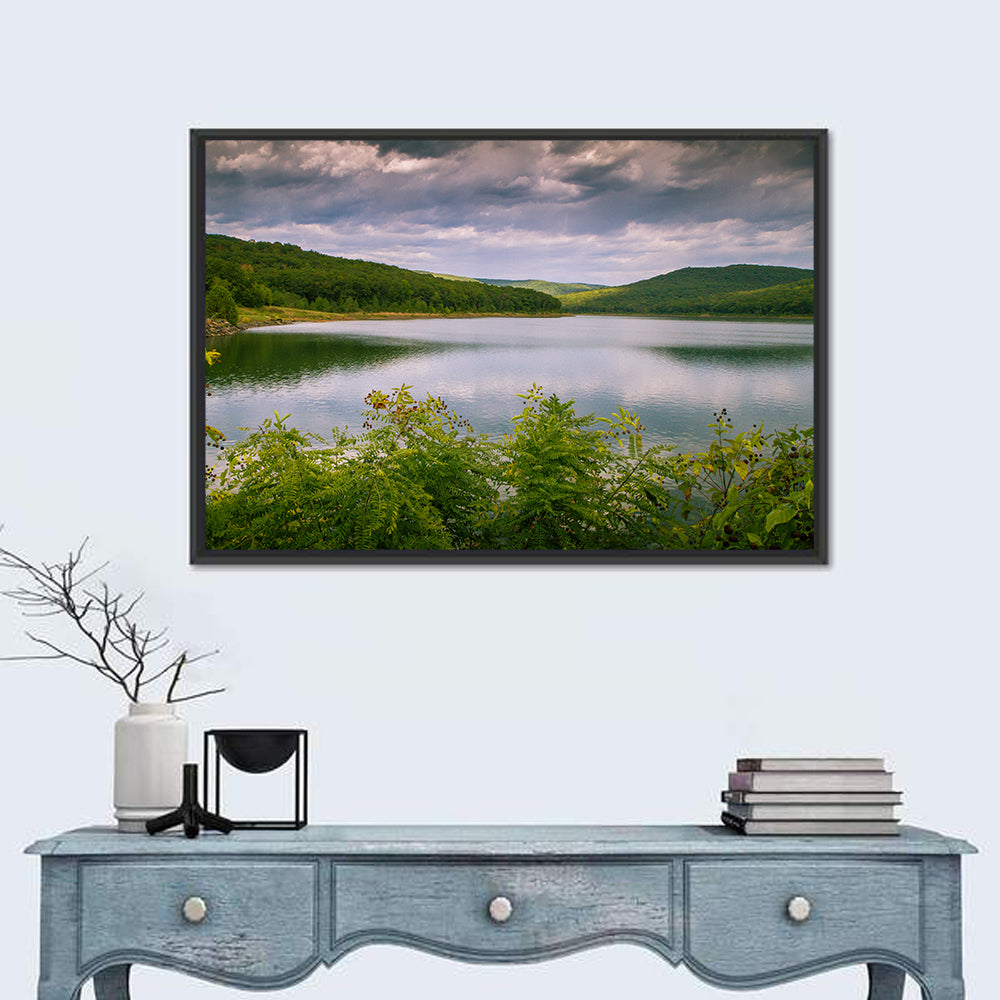 Lake Fort Smith Landscape Wall Art in a room, landscape