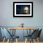 Supermoon Over Tropical Beach Wall Art