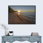 Lake Superior Driftwood Beach Sunset Wall Art