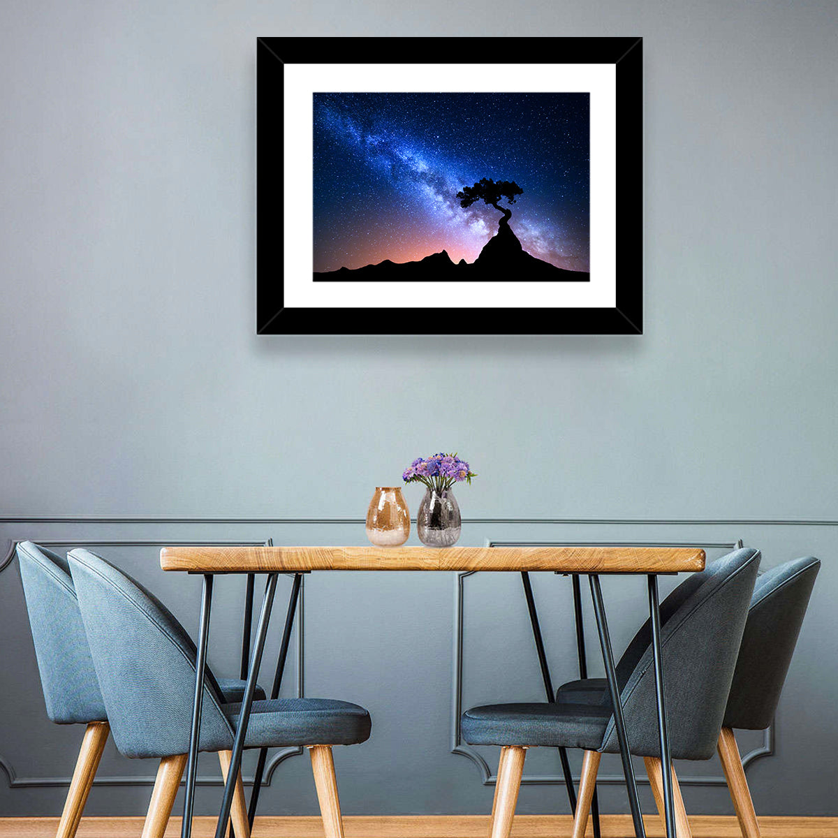 Milky Way Over Mountain Ridge Wall Art
