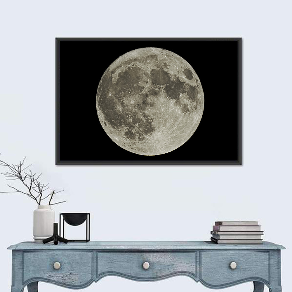 Full Moon with Tycho Rays Wall Art