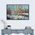 Trees Along River Winter Landscape Wall Art