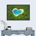 Heart-shaped Pond Aerial View Wall Art