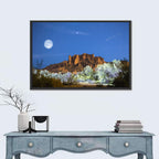 Moonlit Superstition Mountains Arizona Wall Art