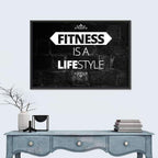 Fitness Is a Lifestyle Brick Quote Wall Art