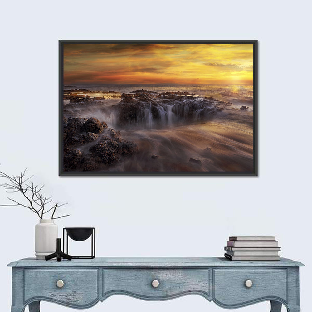 Thors Well at Cooks Chasm Sunset Wall Art