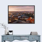 Red Tiled Rooftops at Golden Hour Wall Art