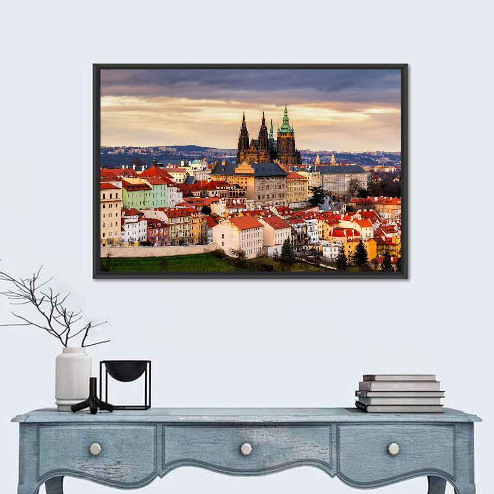 St Vitus Cathedral Prague Wall Art in a room, landscape