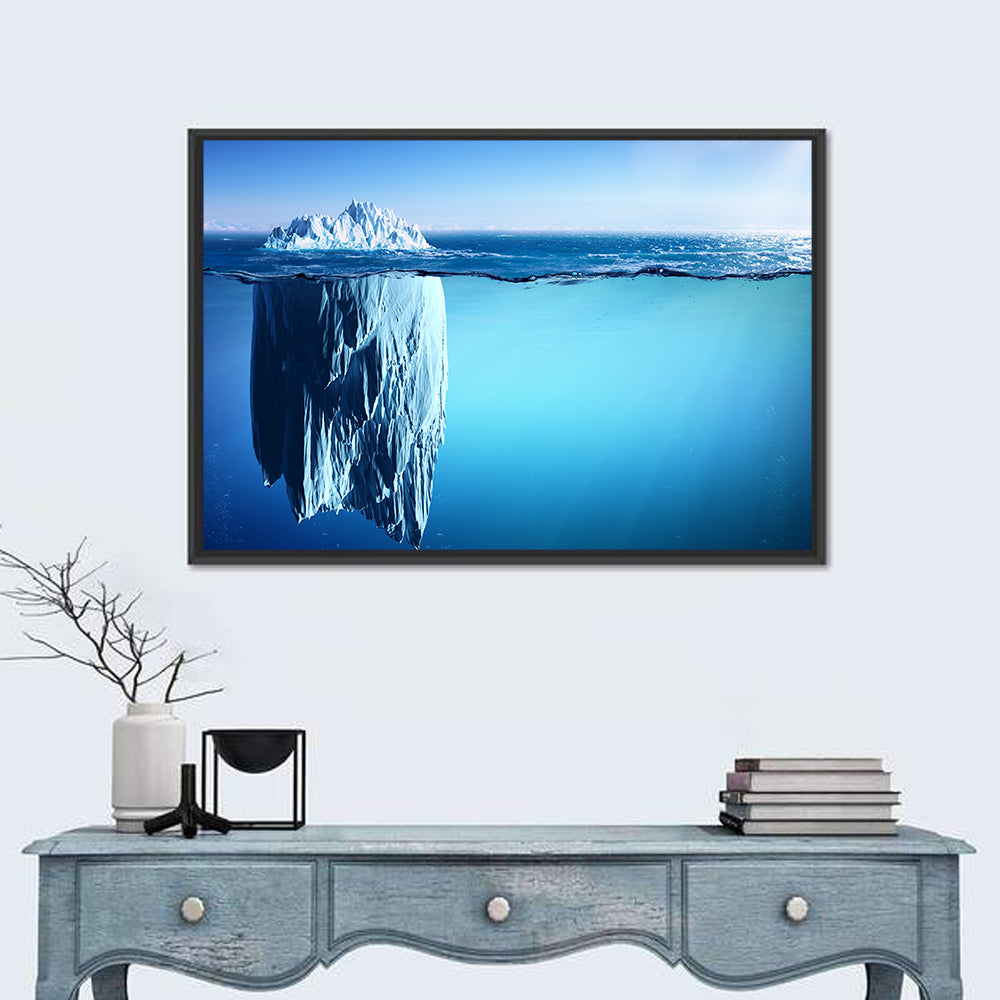 Floating Iceberg Wall Art in a room, landscape