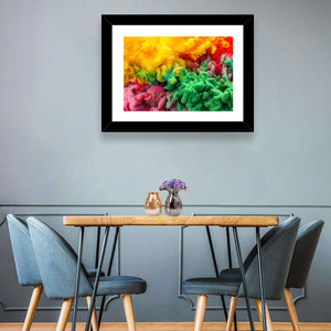 Colorful Ink Fumes Abstract Wall Art