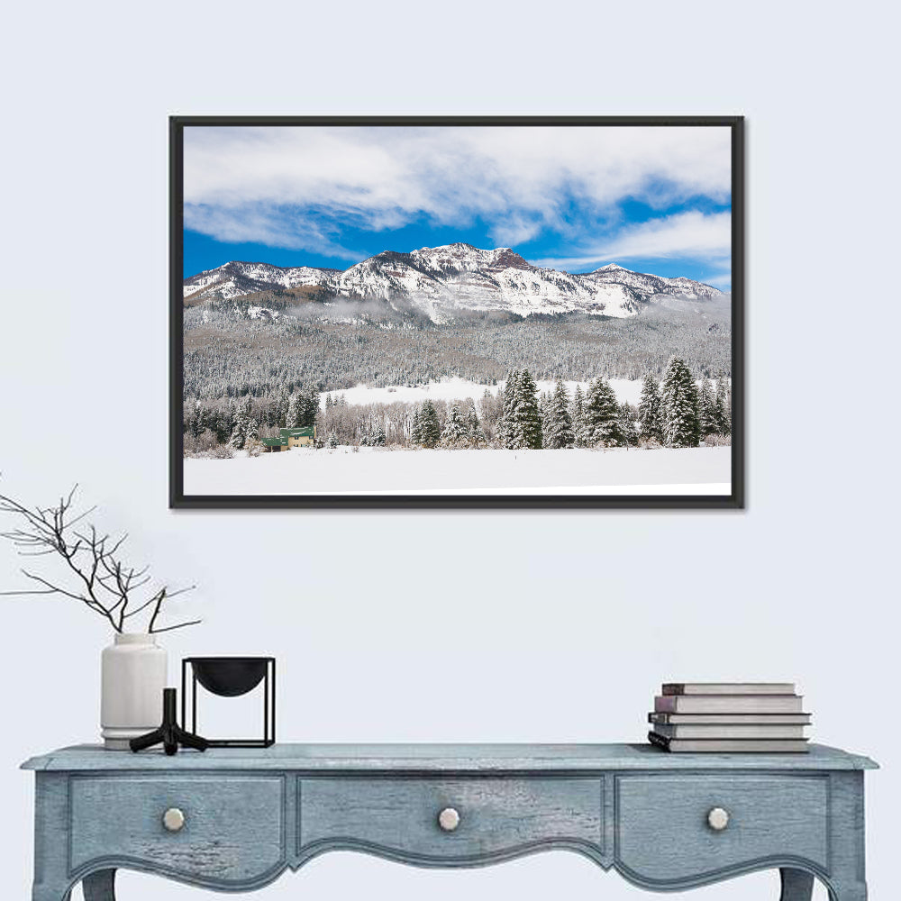 Colorado Snowy Mountain Cabin Wall Art