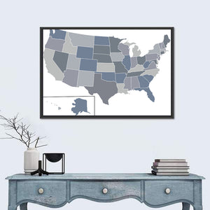 No Text USA Map Wall Art