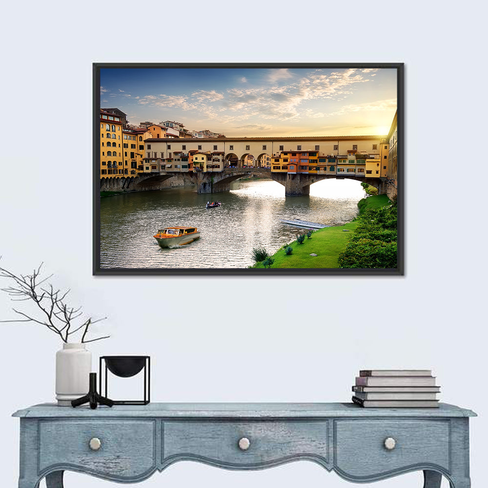 Ponte Vecchio at Golden Hour Wall Art
