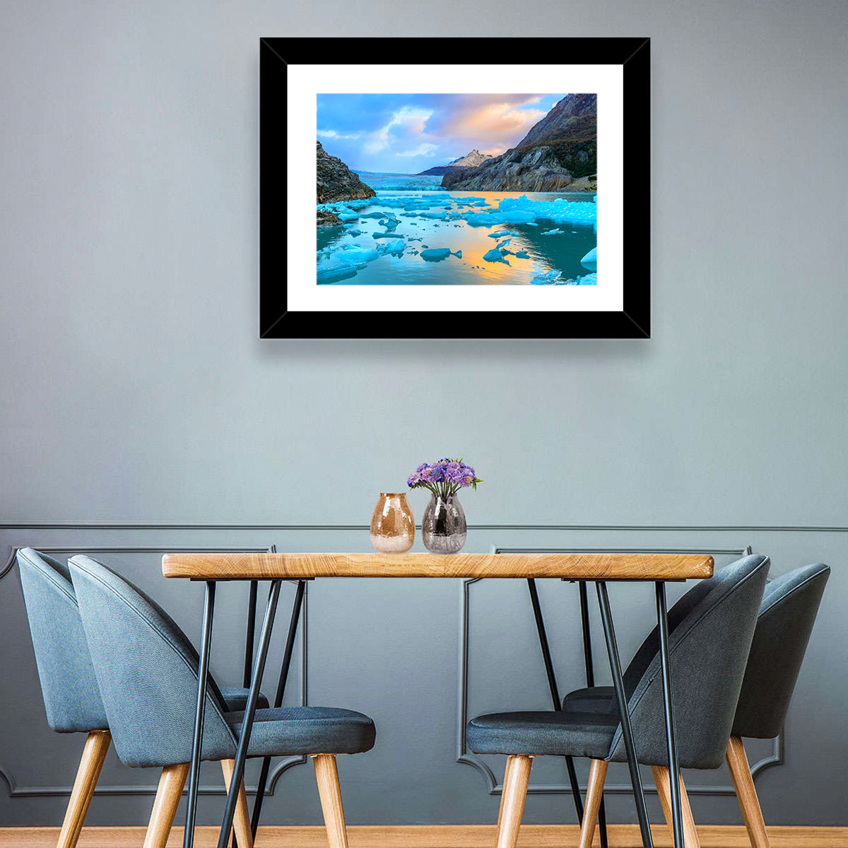 Grey Glacier Wall Art