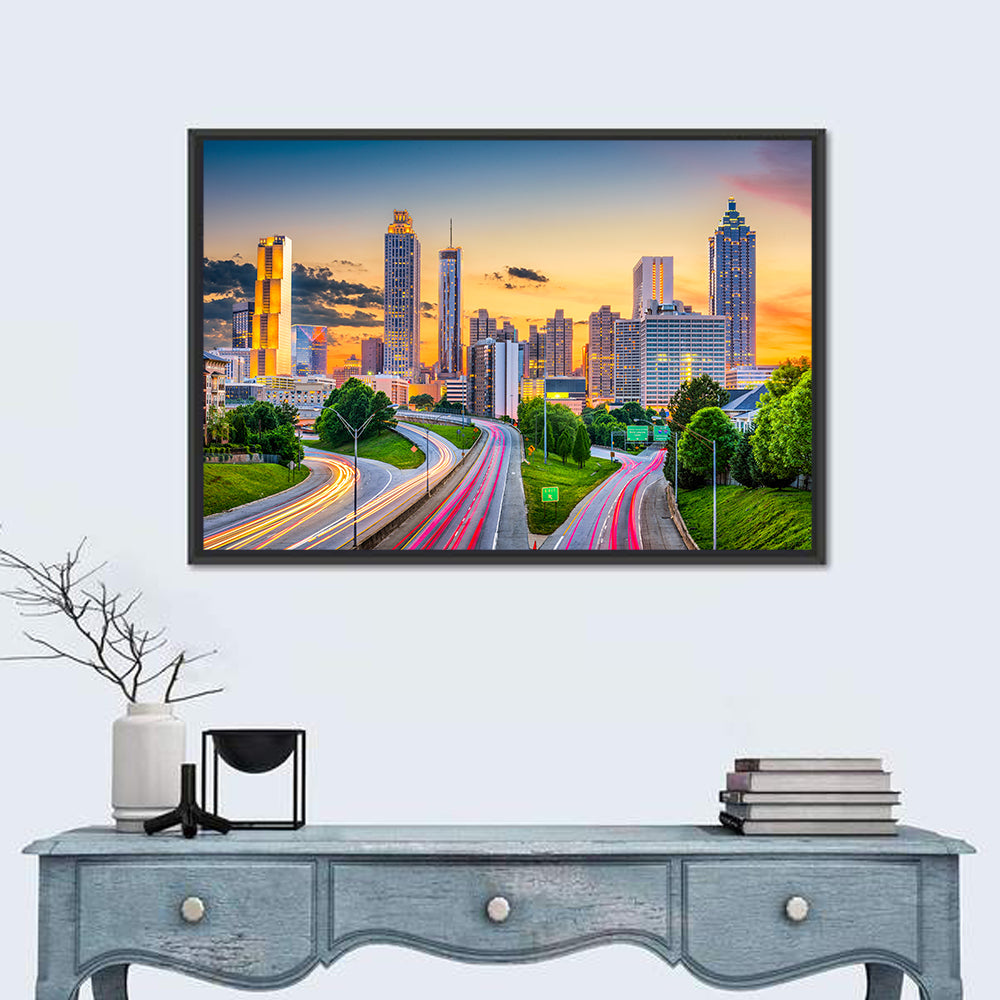 Atlanta Skyline at Dusk Wall Art