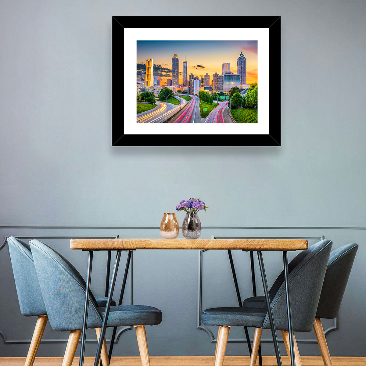 Atlanta City Skyline Wall Art