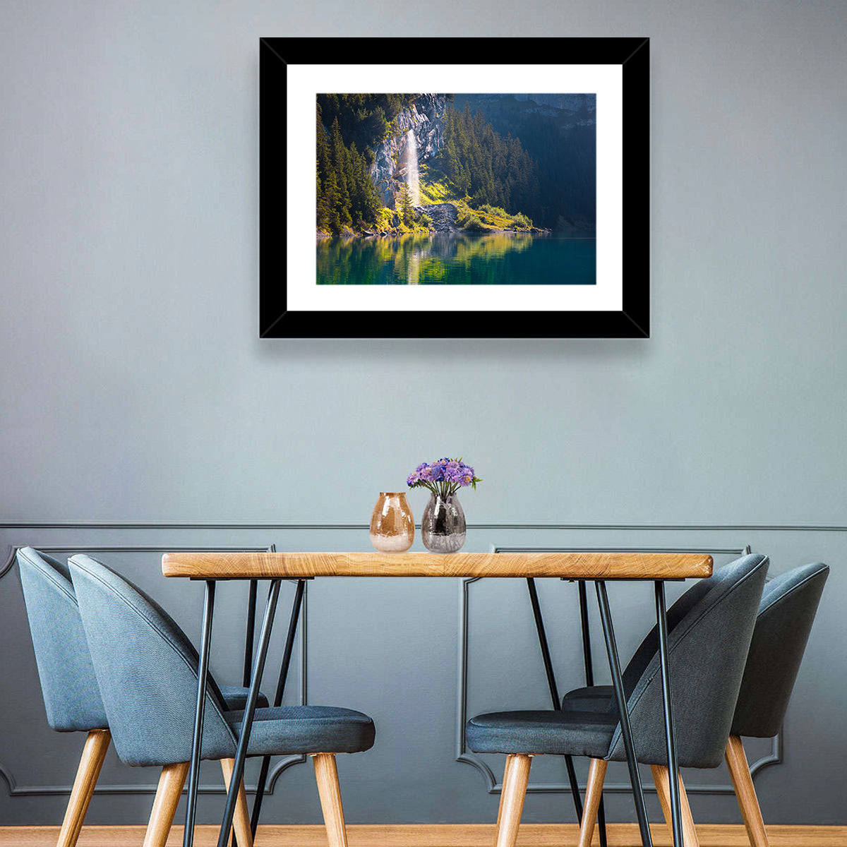 Lake Oeschinen Waterfall Wall Art