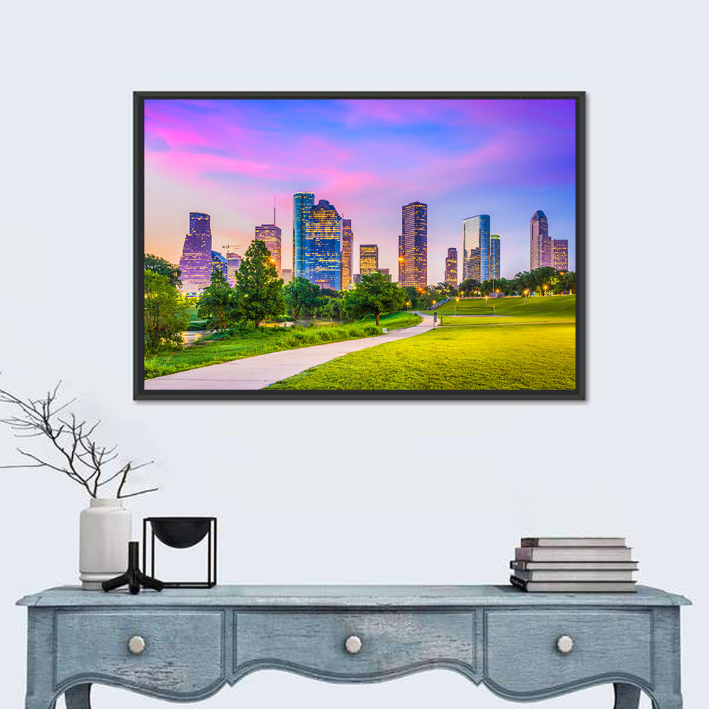 Houston Skyline at Dusk Wall Art