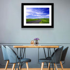 Winding Country Road in Green Fields Wall Art