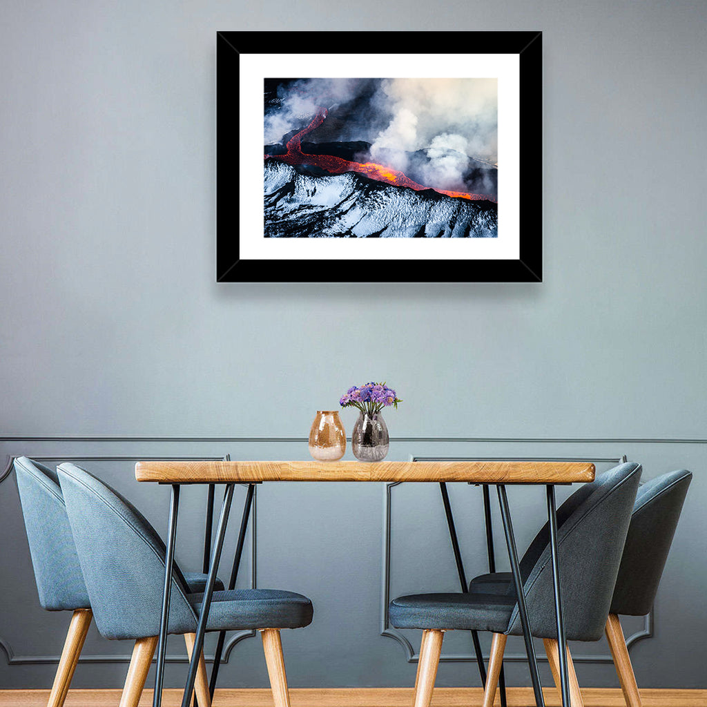 Snow-crusted Lava Flow Wall Art